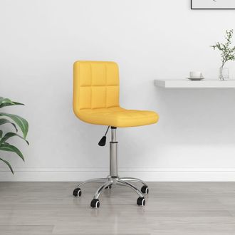 vidaXL Mostaza De Tela Amarilla De La Silla De Oficina - 284144