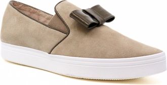 All Black Womens Tux Slip-On Sneakers In Taupe