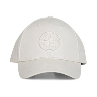 Stone Island Caps, male, White, Size: ONE SIZE 9100013 Cotton Reps