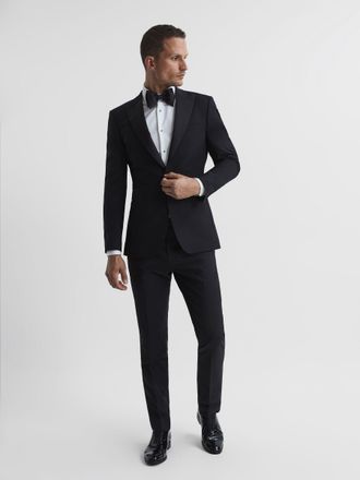 Reiss White Slim Fit Dinner Shirt, XS