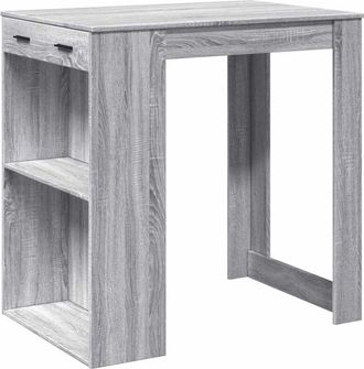 vidaXL Bar Table Grey Sonoma 102x70x103.5 cm Engineered Wood Vidaxl