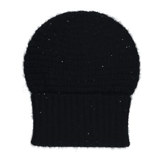 Fabiana Filippi Beanie met Pailletten - Dames - Hoeden - Zwart - ONE Size - Pailletten - Accessoires