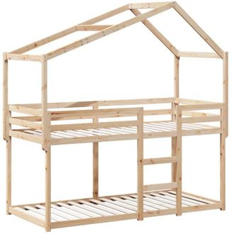 vidaXL Bunk Bed without Mattress 90x190 cm Single Solid Wood Pine Vidaxl