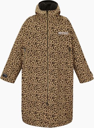 Regatta Womens Regatta Unisex Adult Leopard Print Waterproof Reversible Changing Robe - Multi - Size: 14/16
