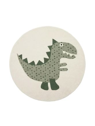 OYOY Theo Dino rug (120cm) - unisex - Cotton/Wool - One Size - White