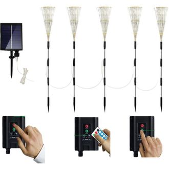 OEM 1 Juego De 5 Luces Solares Para Exteriores, Ideales Para Iluminaci&oacute;n De Jardines Y Paisajes -crezuo