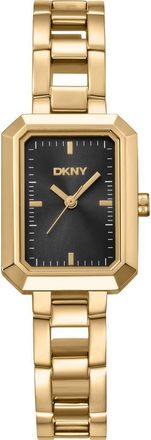 DKNY Uptown Midi Tank Bracelet Watch, 22mm x 35.5mm in Black/gold at Nordstrom