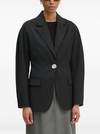 Day Birger Et Mikkelsen button blazer - women - Polyester/Elastane/Wool - 38 - Black