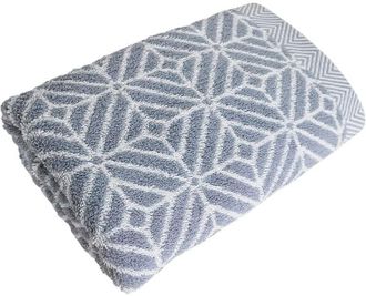 Framsohn Duschtuch »Design Jaquard Raute Badetuch« mehrfarbig gewebtem Saum, hergestellt in Österreich