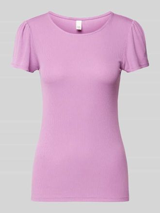 QS by s.Oliver T-Shirt mit Rundhalsausschnitt in Lila, Größe XL
