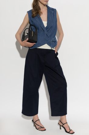 Emporio Armani Denim Vest, Womens, Navy Blue