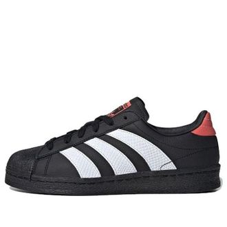 adidas (WMNS) adidas Superstar 82 Black White Scarlet IE3056