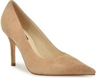 Nine West Gemmha Pointed Toe Pump in Taupe at Nordstrom, Size 10.5