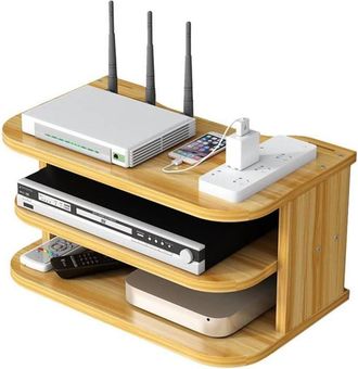 OEM Caja De Almacenamiento Para Router Wifi, Estantes Flotantes, Estante De Pared Multicapa Para Decodificador De Tv, Estante De Almacenamiento Para Gesti