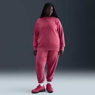 Nike Womens Nike Sportswear Phoenix Fleece High-Waisted Oversized Sweatpants (Plus Size) in Purple | FZ5998-635