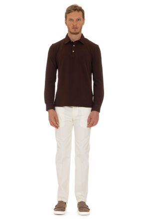 Ballantyne Cotton Piquet Long Sleeve Polo
