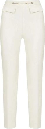 Elisabetta Franchi Geknipte broek - Dames - Vrijetijds broeken - Wit - XS - Polyester - Broeken