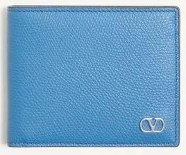 Valentino Garavani Portafoglio Valentino Garavani VLogo Signature In Vitello Granato Uomo CELESTE UNI
