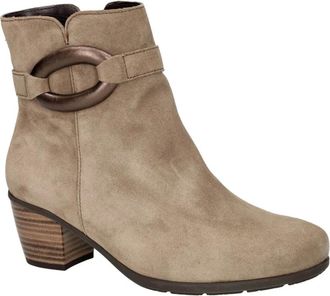 Gabor Schoenen, Dames, Beige, 38 1/2 EU, Su&egrave;de, Enkelboot met blokhak