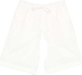 Dunst Relaxed Fit Linnenmix Shorts met Trekkoord Taille - Dames - Korte Broeken - Wit - M - Linnen - Korte Broeken