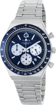 Timex Q Timex Chronograph Quartz Blue Dial Mens Watch TW2W51600