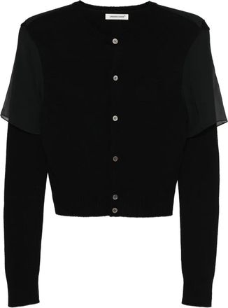Undercover Cardigan a doppio strato - Nero