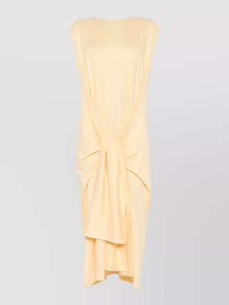 Toteme cotton midi dress knot detail sleeveless