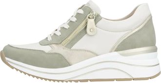 Remonte Sneaker - Dames - Schoenen - Groen - Maat: 38 EU Leer