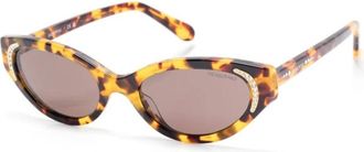 Swarovski Zonnebril - Dames - Zonnebrillen - Bruin - 52 MM - Accessoires