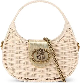Kurt Geiger Small Chelsea Basket Hobo Bag in Open Beige at Nordstrom