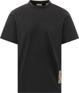 Burberry Black Solid Crew Neck T-Shirt