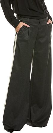 Alice & Olivia Alice + Olivia Eric Low-Rise Wool-Blend Pant