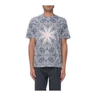 Etro Tops, Heren, Veelkleurig, M, Katoen, T-shirt met Paisleyprint