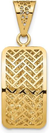 Diamond2Deal 14k Yellow Gold Polished Hollow Fancy Pendant
