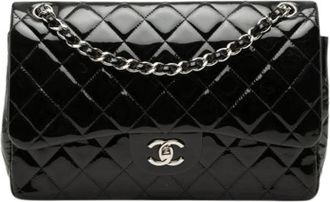 Chanel Pre-owned Classic Double Flap Schoudertas - Dames - Vintage Schoudertas - Zwart - ONE Size - Leer - Vintage