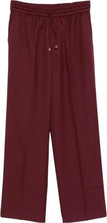 Dr&ocirc;le de Monsieur Twill Elastische Broek - Heren - Straight fit broeken - Rood - S - Leer - Broeken