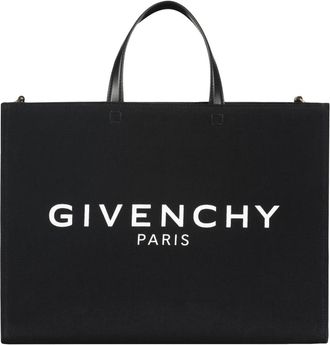 Givenchy Tote Bags, female, Black, Size: ONE SIZE G-Tote Medium Canvas Tote