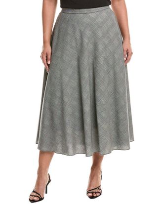 Marina Rinaldi Plus Pelota Wool-Blend Skirt