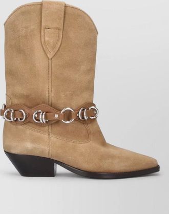 Isabel Marant suede harness ankle boots