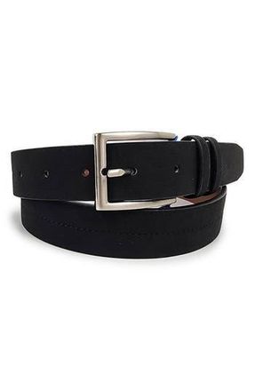 Vince Camuto Center Stitch Leather Belt in Black at Nordstrom Rack, Size 34