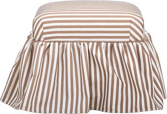 TOV Furniture Tov Furniture Gertrude Striped Linen Ottoman