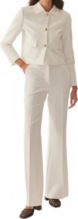 Exquise Catalina Flared Leg Pants In White