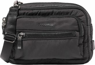 Baggallini Triple Zip Bagg Small Crossbody Bag in Black Puff at Nordstrom