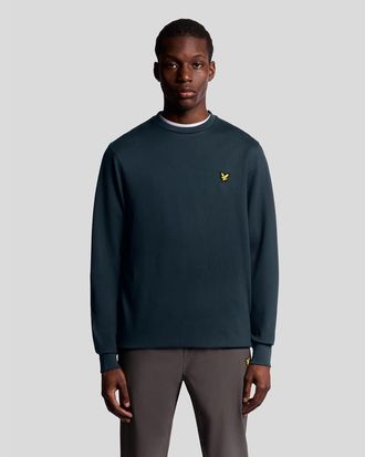 Lyle & Scott Crew Neck Long Sleeve Fly Fleece in Dark Navy at Nordstrom, Size Xx-Large