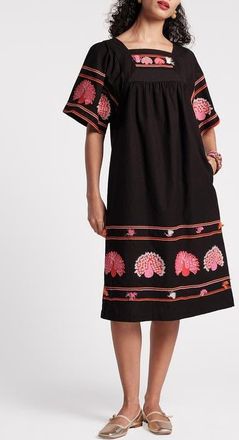 Frances Valentine Picnic Peacock Dress in Black/multi at Nordstrom, Size X-Large