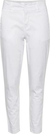Part Two Heldere Witte Casual Fit Enkel Lengte Broek - Dames - Slim Fit Broeken - Wit - S - Katoen - Broeken