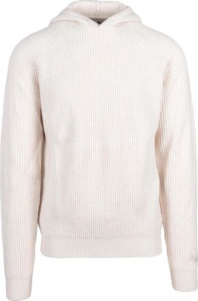 MC2 Saint Barth Ribbed Knit Sweater With Raglan Sleeves In Neutral Beige