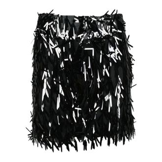 Giulia N Couture Short Skirts, female, Black, M, Mini Zipper Skirt in Polyester