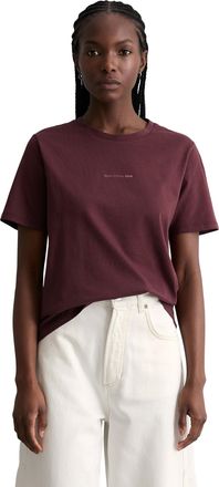Marc O'Polo Denim T-Shirt MARC OPOLO DENIM, Damen, Gr. XL, merlot rot, Jersey, Obermaterial: 100% Baumwolle, regular fit normal, Rundhals, Shirts T-Shirt, regular fit a