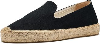 Soludos Smoking Platform Espadrille Womens Flat Shoes Noche Black : EU 42 (US Womens 11-11.5) B - Medium, Cotton
